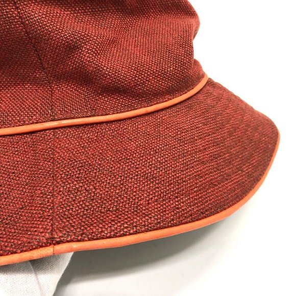 Authentic HERMES Fashion Accessories Hat linen Bordeaux Based - Picture 3 of 11